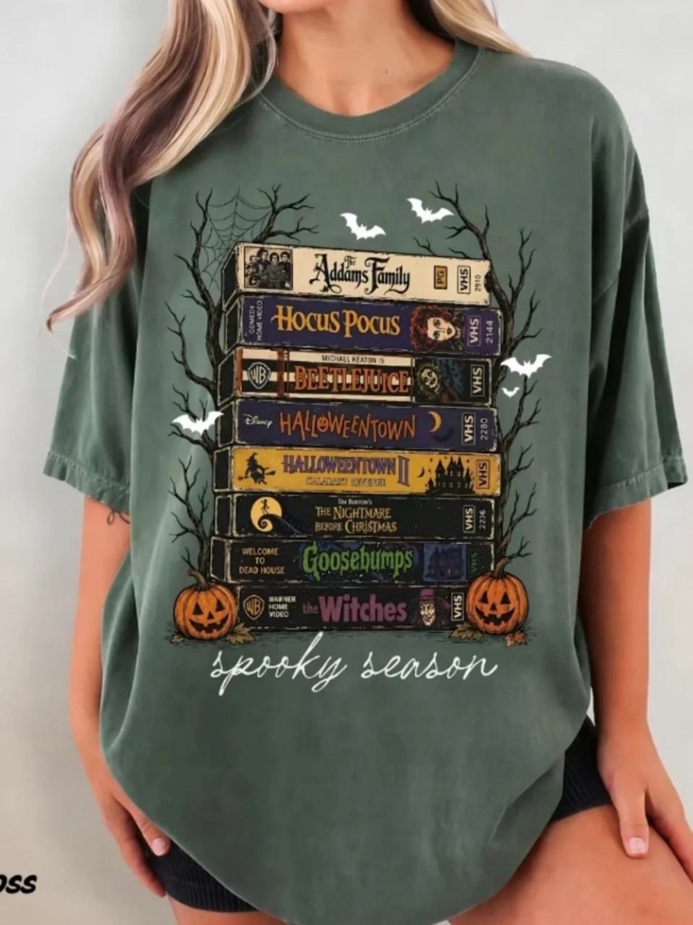 Comfort Colors Moss Spooky Season Graphic Tee